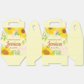 Pretty Sunflower Baby Shower  5"w x 3"l x 6.5"h フェイバーボックス (見開き)