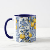 Pretty Talavera Tile All-Over Print Lemons マグカップ (左)