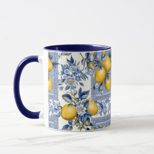 Pretty Talavera Tile All-Over Print Lemons マグカップ (左)