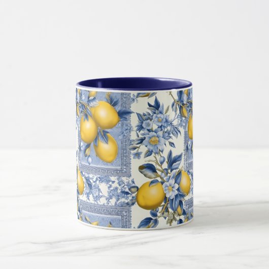 Pretty Talavera Tile All-Over Print Lemons マグカップ (中央)