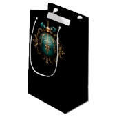 PRETTY TEAL AND GOLD CHRISTMAS ORNAMENTS スモールペーパーバッグ (裏面アングル)