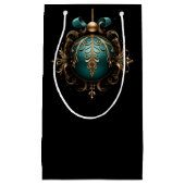 PRETTY TEAL AND GOLD CHRISTMAS ORNAMENTS スモールペーパーバッグ (正面)