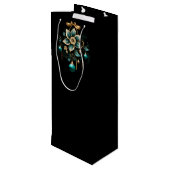 PRETTY TEAL AND GOLD CHRISTMAS ORNAMENTS ワインギフトバッグ (裏面アングル)