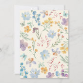 Pretty Time for Tea Wildflower Bridal Shower  招待状 (裏面)