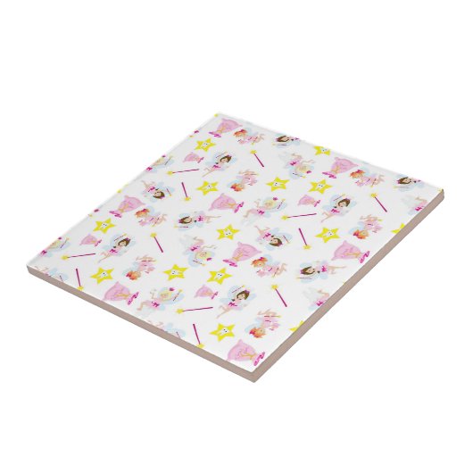 Pretty Tooth Fairy Magic Wand White Teeth タイル (側面)