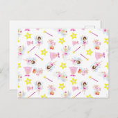 Pretty Tooth Fairy Magic Wand White Teeth ポストカード (正面/裏面)