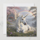Pretty Unicorn, Castle and Rainbow  カード (正面)