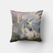 Pretty Unicorn, Castle and Rainbow  クッション (裏面)