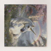 Pretty Unicorn, Castle and Rainbow  ジグソーパズル (横)