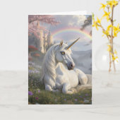 Pretty Unicorn | Wishing you a Magical Day カード (黄色い花)