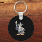 Pretty Usa Statue Costume For Patriotic Clothes Lo キーホルダー (正面)