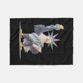 Pretty Usa Statue Costume For Patriotic Clothes Lo フリースブランケット (正面(横))