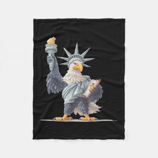 Pretty Usa Statue Costume For Patriotic Clothes Lo フリースブランケット (正面)
