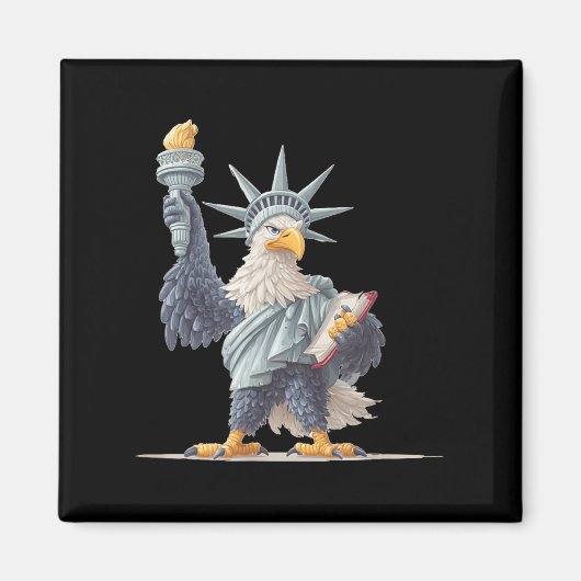 Pretty Usa Statue Costume For Patriotic Clothes Lo マグネット (正面)