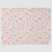 Pretty Vintage Flowers Floral Pattern 薄葉紙 (正面)