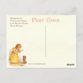 Pretty Vintage Frances Brundage Little Goldilocks ポストカード (裏面)