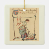 Pretty Vintage Lady セラミックオーナメント (裏面)