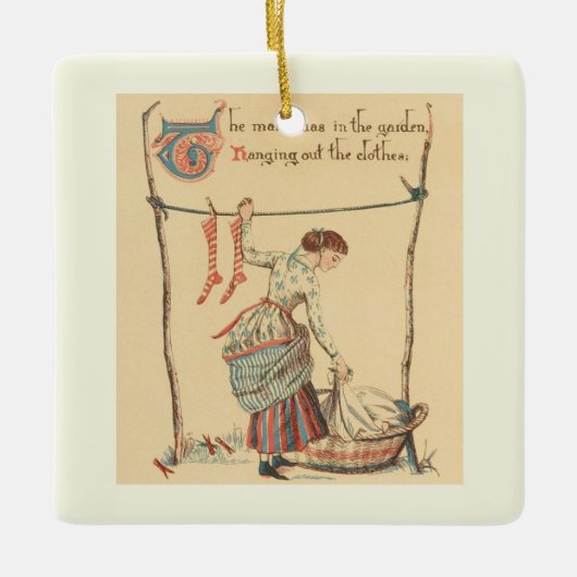 Pretty Vintage Lady セラミックオーナメント (正面)