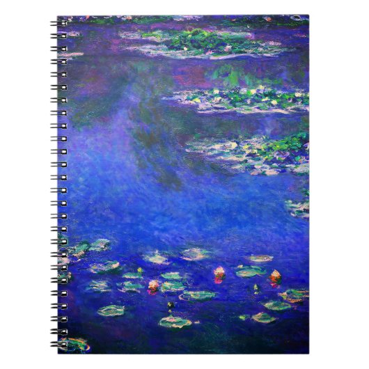 Pretty Vintage Water Lilies by Claude Monet ノートブック (正面)