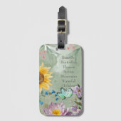 Pretty watercolor artwork with beautiful messages ラゲッジタグ (正面縦)