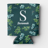 Pretty Watercolor Dark Floral Garden Personalized 缶クーラー (正面)