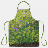 Pretty Watercolor Floral Bush Graphic Art Painting エプロン (正面)