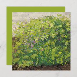 Pretty Watercolor Floral Bush Graphic Art Painting カード