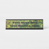 Pretty Watercolor Floral Bush Graphic Art Painting デスクネームプレート (正面)