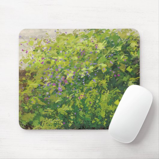 Pretty Watercolor Floral Bush Graphic Art Painting マウスパッド (マウス)