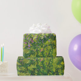 Pretty Watercolor Floral Bush Graphic Art Painting ラッピングペーパー