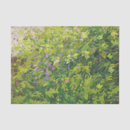 Pretty Watercolor Floral Bush Graphic Art Painting 薄葉紙