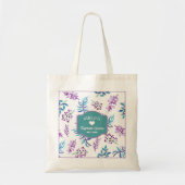 Pretty Watercolor Floral Garden トートバッグ (正面)
