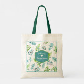 Pretty Watercolor Floral Garden トートバッグ (裏面)