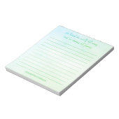 Pretty Watercolor Motivational Quote Name Notepad ノートパッド (回転)