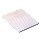Pretty Watercolor Motivational Quote Name Notepad ノートパッド (アングル)