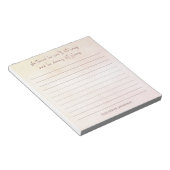 Pretty Watercolor Motivational Quote Name Notepad ノートパッド (アングル)