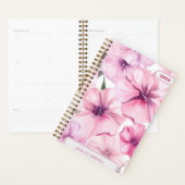 Pretty Watercolor Pink Floral パーソナライズロゴ プランナー手帳 (ディスプレー)