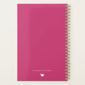 Pretty Watercolor Pink Floral Personalized Logo プランナー手帳 (裏面)