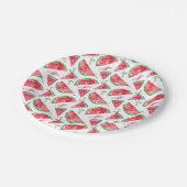 Pretty Watercolor Watermelon ペーパープレート (アングル)