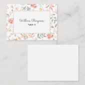 Pretty Watercolor Wildflower Baby Shower   プレイスカード (正面/裏面)