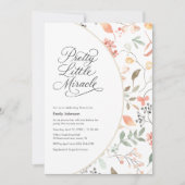 Pretty Watercolor Wildflower Baby Shower 招待状 (正面)