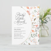 Pretty Watercolor Wildflower Baby Shower 招待状 (スタンド正面)