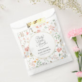 Pretty Watercolor Wildflower Baby Shower Favor Bag フェイバーバッグ (封をした状態)