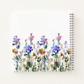 Pretty Watercolor Wildflowers | お名前 ノートブック (裏面)