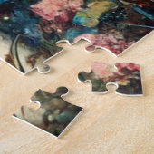 Pretty Watercolor Wonderland Alice On Mushroom ジグソーパズル (側面)