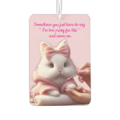 Pretty White Bunny カーエアーフレッシュナー (裏面)