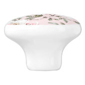 Pretty White Pink Flowers セラミックノブ (側面)