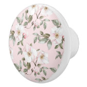 Pretty White Pink Flowers セラミックノブ (右)