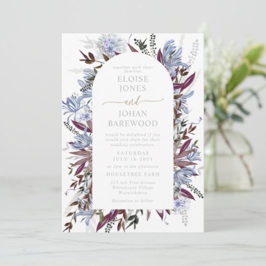 Pretty Wildflower 紫青 招待状 (スタンド正面)