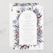 Pretty Wildflower 紫青 招待状 (正面/裏面)